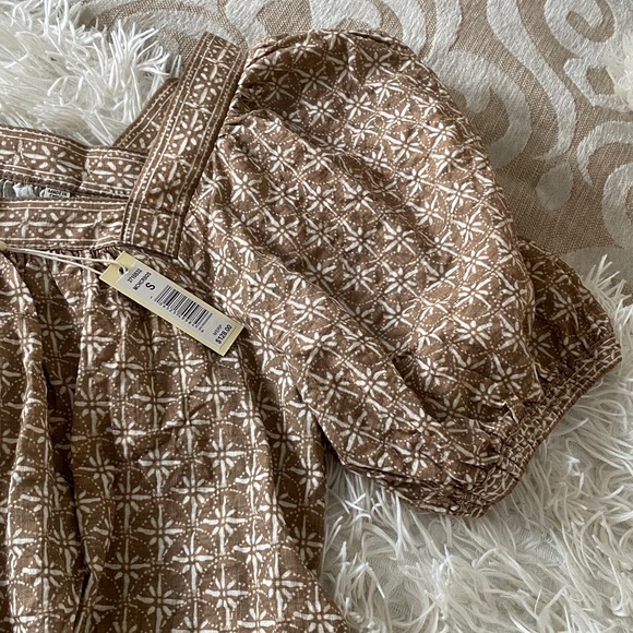 Max Studio Boho Brown Patterned Blouse Size S - Picture 7 of 8